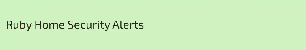 Ruby Home Security Alerts
